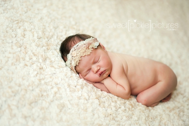 newborn baby girl studio session