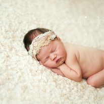newborn baby girl studio session