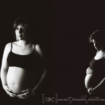Studio Maternity Session with Dramatic Lighting - Sweet Pickle Pictures